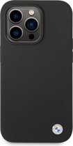 BMW Silicone Back Case geschikt voor Apple iPhone 14 Pro (6.1") - Zwart