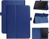 Lunso - Geschikt voor Lenovo Tab M10 Gen 1 - Stand flip Bookcase hoes - Donkerblauw