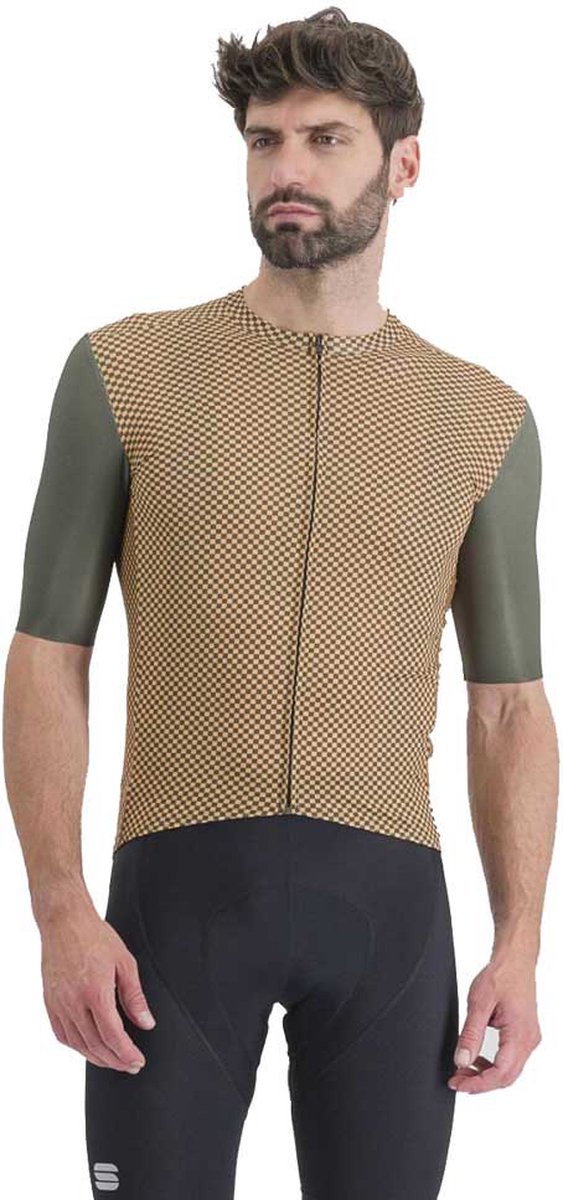 Sportful Checkmate Korte Mouw Wielertrui Groen L Man