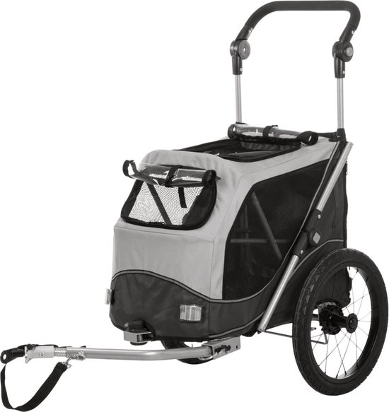 Trixie remorque vélo pliable pour chien gris 90x63x95 cm