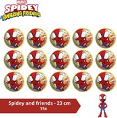 Bal - Voordeelverpakking - Spiderman en Friends - 23 cm - 15 stuks