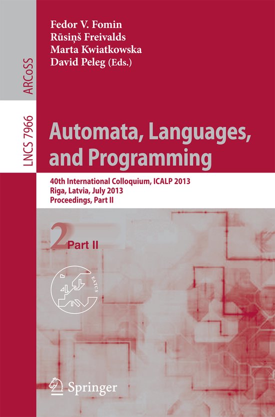 Automata, Languages, and Programming - cover