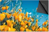 Inductie beschermer 60x60 - afdekplaat inductie mat - Dietrix Kookplaat beschermer - Base - Bloemen en Planten - Gele bloemetjes