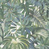 BLADEREN BEHANG | Jungle Botanisch - groen wit blauw - A.S. Création PintWalls II