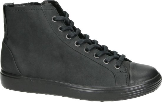Ecco Soft 7 dames sneaker - Zwart - Maat 38 | bol.com