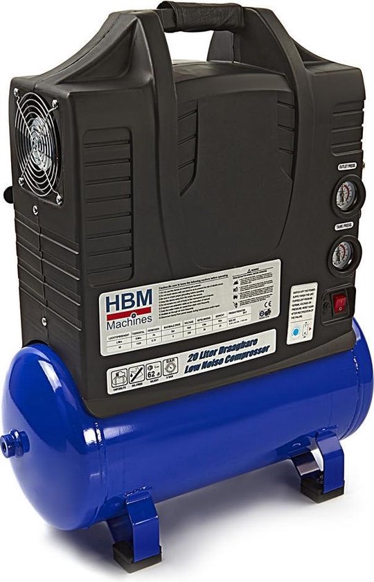 HBM 20 Liter Draagbare Low Noise Compressor | bol
