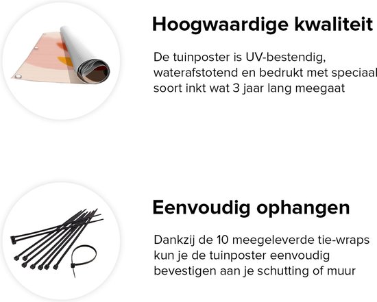 Gards Affiche de Jardin Art Abstrait Style Scandinave - 90x120 cm - Toile Jardin - Décoration de jardin - Décoration murale Extérieure - Tableau Jardin