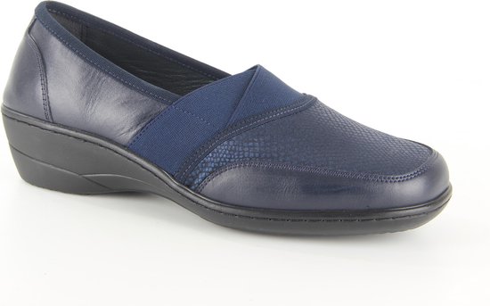 Q Fit Shoes 6009.10 BLUE dames instappers gekleed maat 42 blauw