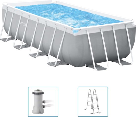 Specialiseren Onvermijdelijk Ecologie Intex Prism Frame zwembad 400x200x122 cm. met filterpomp en trap | bol.com