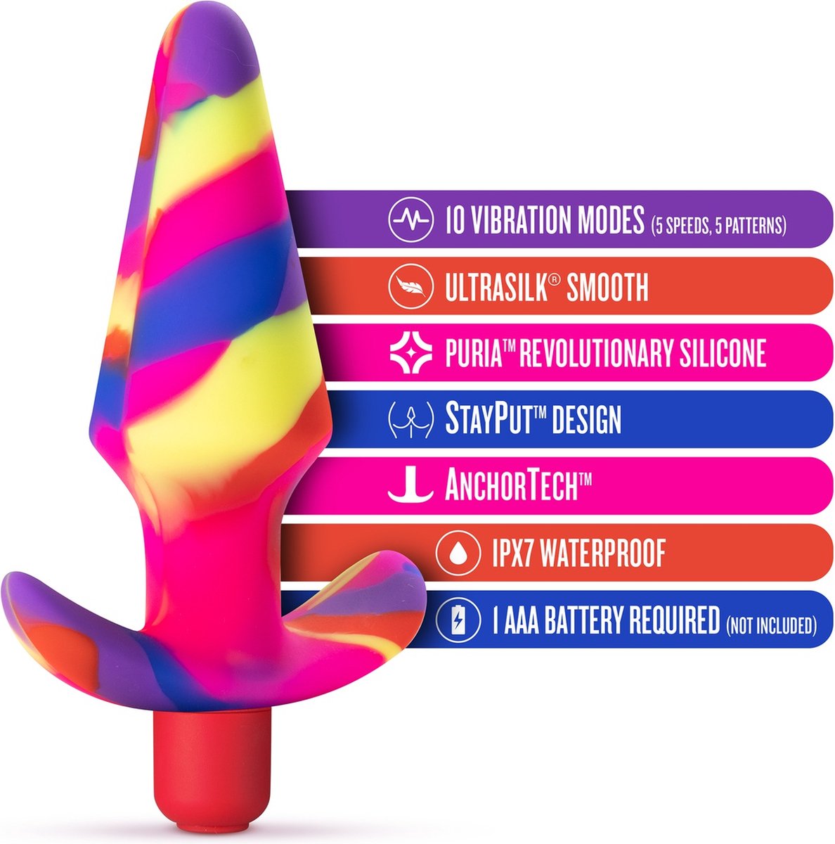 Goedkoopste Blush Buttplug Avant Free Spirit Scarlet Multicolours