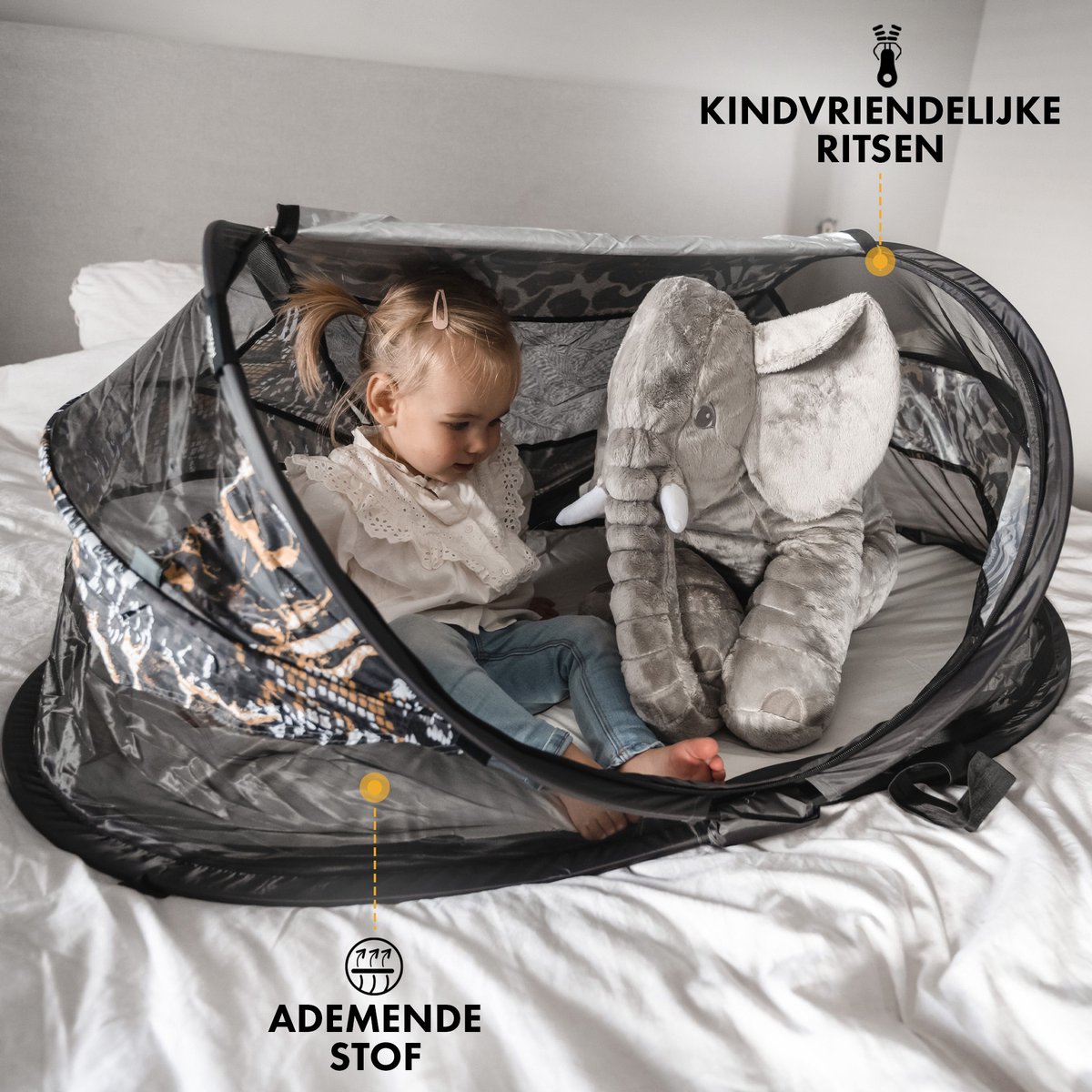 Infant Pop-Up BabyBox - Lit de camping - Moustiquaire pour bébé