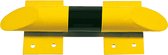 Stootbalk met schuine afloop, geel zwart lengte 500 mm