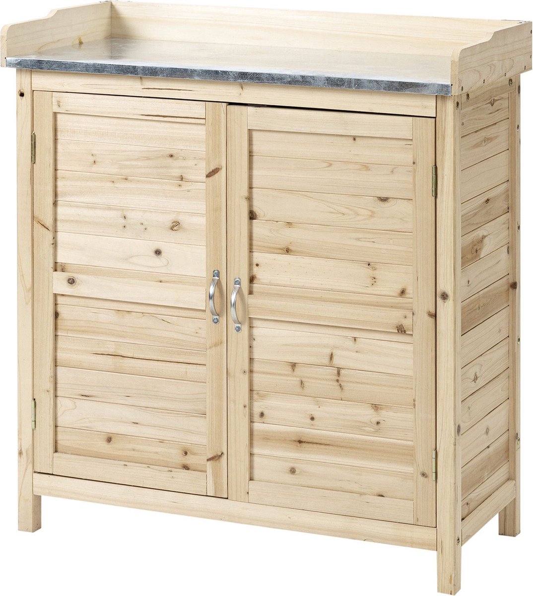 Bol.com Outsunny Tuinkast met gegalvaniseerde handgrepen en opstaande rand 84B-629 aanbieding