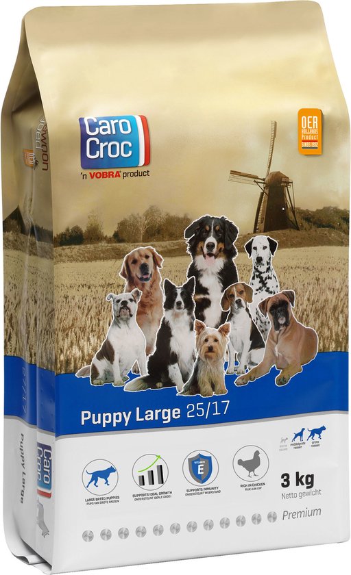 Carocroc Premium Puppy Large 25/17 12,5 kg - Hond