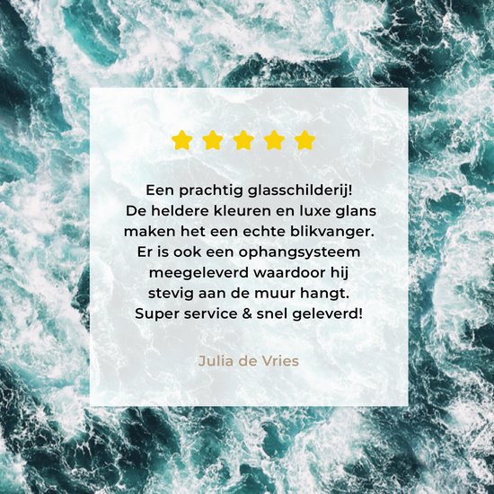 MuchoWow® Peinture sur verre 120x180 cm - Peinture sur verre acrylique - Mer - Blauw - Nature - Water - Photo sur verre - Peintures