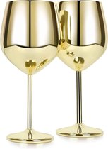 stainless steel wine glasses - royal style wine cups / High Quality - - Perfect for Home, Restaurants and Parties - Champagne Glasses \ Premium product / Tonic Cocktail Glasses