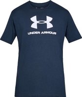 Under Armour Sportstyle Logo Tee 1329590-408, Mannen, Marineblauw, T-shirt, maat: M