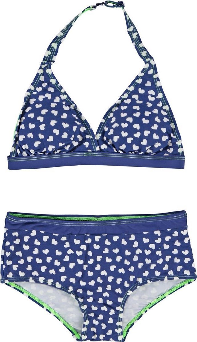 Boobs & Bloomers donkerblauwe halter meisje bikini Luna - Maat 140