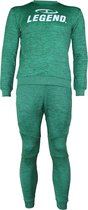 Joggingpak met Sweater Kids/Volwassenen Groen SlimFit Polyester  XS