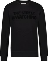 Purewhite The Street Is Watching Sweater Black