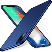 Ultra thin case geschikt voor Apple iPhone X / Xs + gratis glazen Screenprotector - blauw
