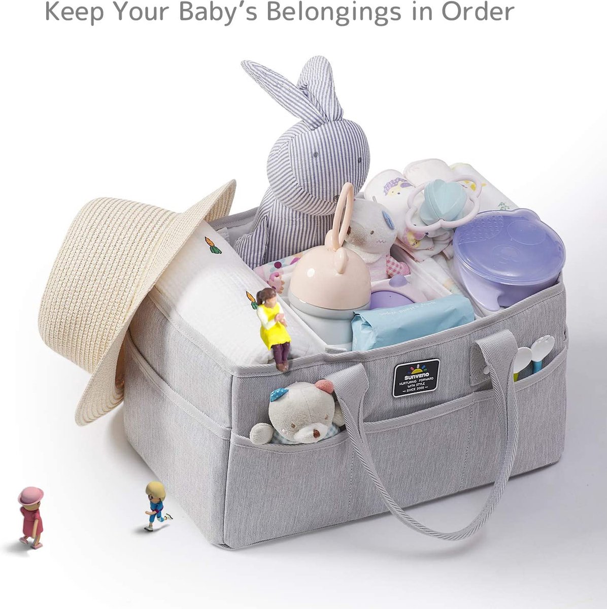 1x Baby Luier Caddy Organizer, Draagbare Hangtas voor naast het bed