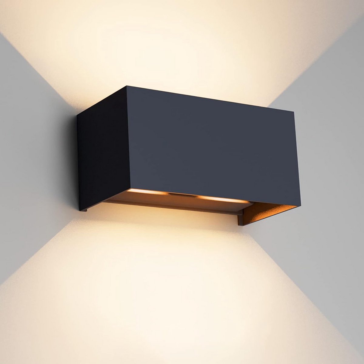 Wandlamp 24W voor binnen en buiten, IP65 waterdicht, verstelbare stralingshoek, warmwit 3000K