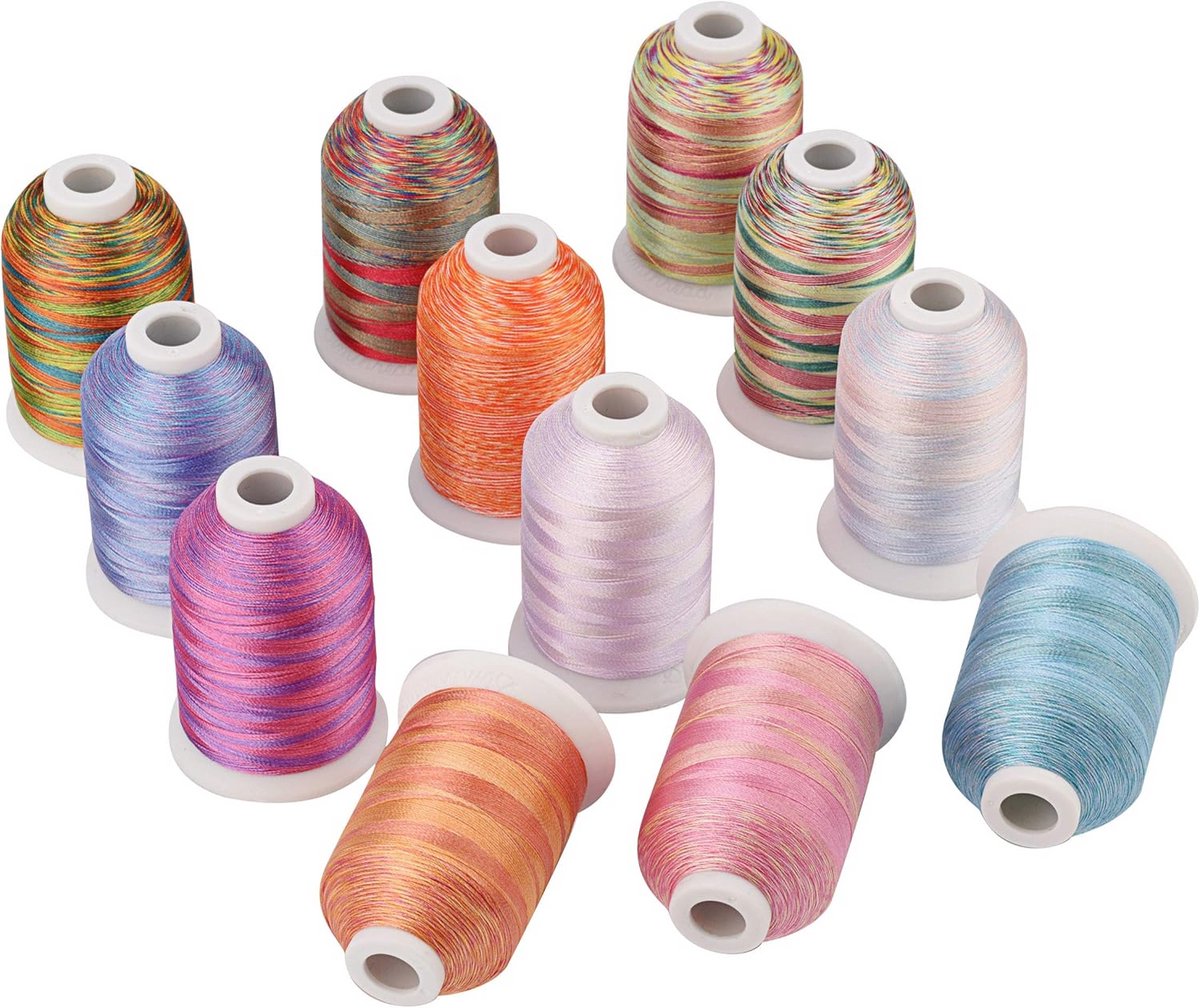 Polyester Machine Borduurgaren - 12 Kleurenset 1,100 Yards per Spoel voor Borduurmachines
