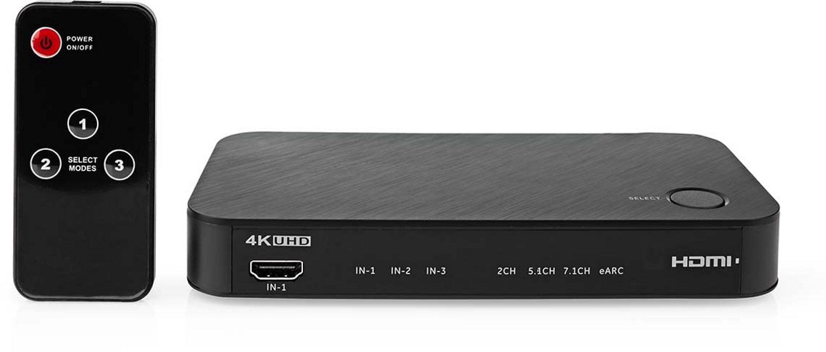 HDMI Audio Extractor Switch met eARC, Toslink en 3.5mm Uitgang