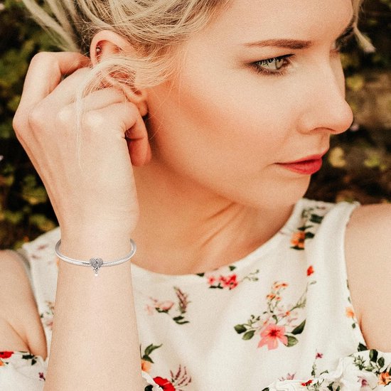 LaMenars Sneeuwpop en kerstmuts, sterling zilver, bedel, fonkelende kerstboom, bungelende hanger, meisjes, kralen, geschenken voor vrouwen, armband, halsketting, S, Zirkonia