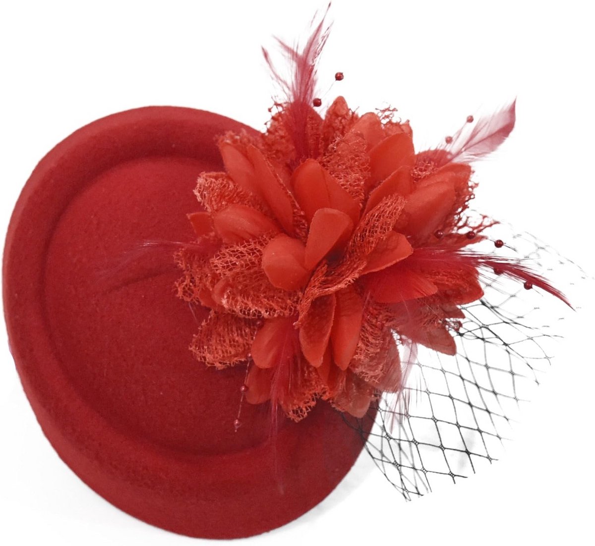 Elegante Fascinator Hoed Dames Bruiloft Vogelkooi Sluier