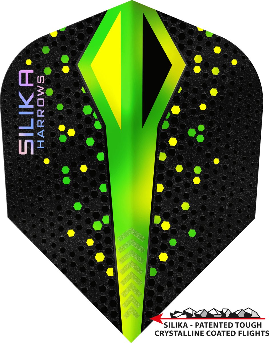 Harrows Silika Color Shift Green NO6 Tough Crystalline Coated - Dart Flights