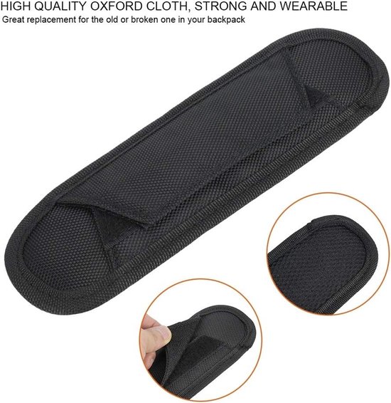 Schouderkussen - Schouderkussen Tas - Antislip - Zachte Kussen - Schouderriem Kussens Voor Reis Tas - Gitaarriemen - Camera (Zwart) — afbeelding 4