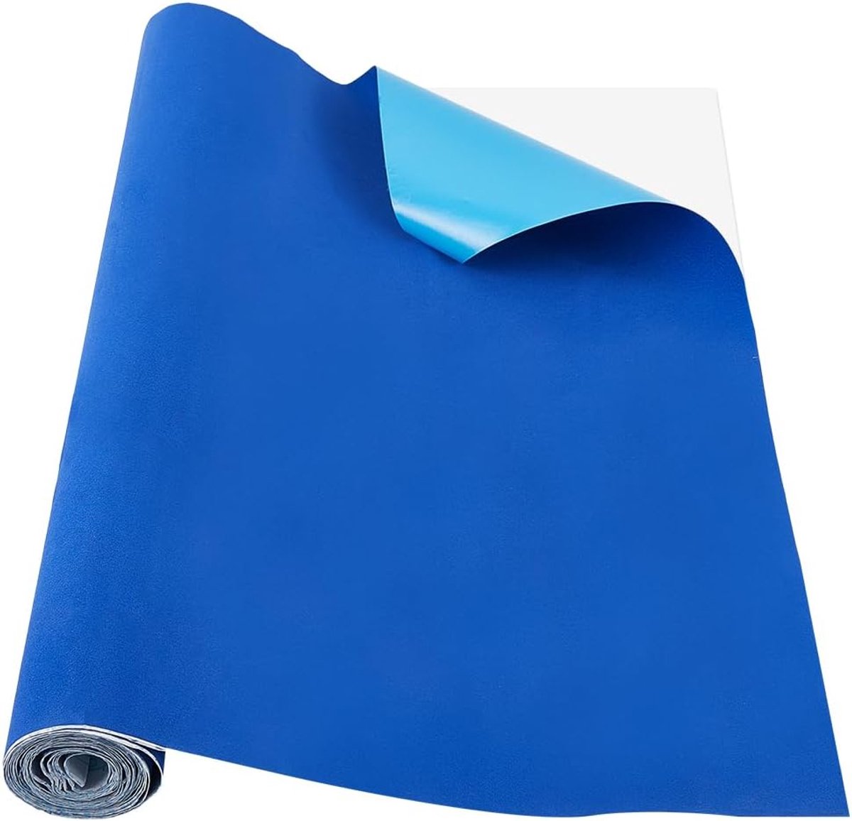 Zelfklevende Velvet Lining 3mx45cm Viltvel Blauw - Zachte Velvet Lade Liner - Plakrug Stofrol - Peel en Stick voor Sieradenkist Maken - Behang Meubelstoffering Kunst