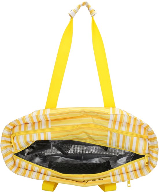 Zebra Trends Sally Deluxe Strandtas - Natgoedvak - Picknick - Strand - Antidiefstal - Geel