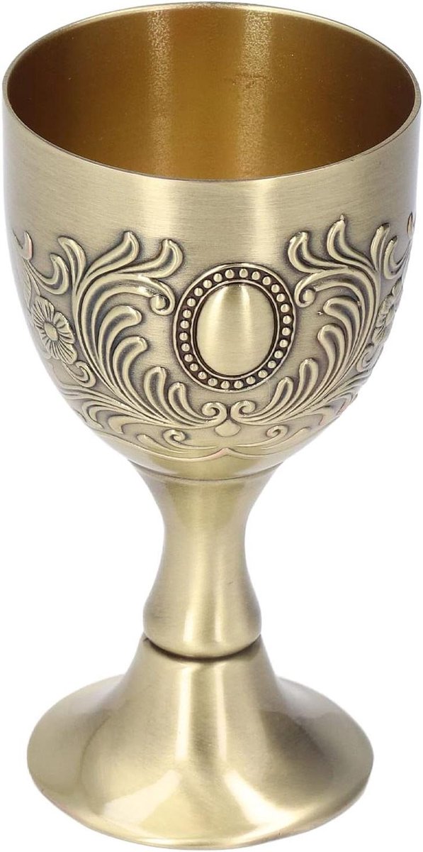 Chalice Cup Kelk Vintage Stijl 200ml - Graveren Proces - Thuis Bar Decoratie - Vintage Handgemaakt