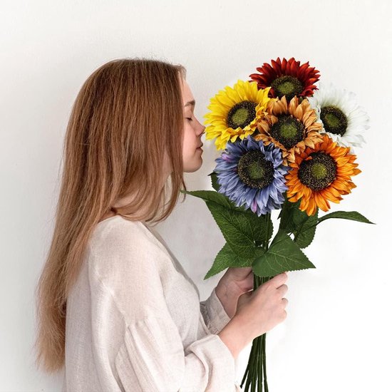 Acever IJzeren metalen roos met de hand gesmede kunstmatige rozen bloem voor haar verjaardag bruiloft Valentijnsdag Moederdag huis tuin garen patio decor (blauw