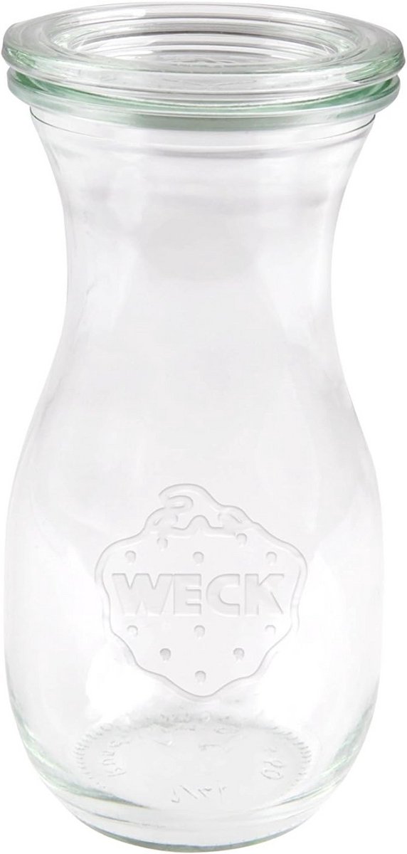 Set van 6 weckpotten met glazen deksel en klemmen, 1/4 liter