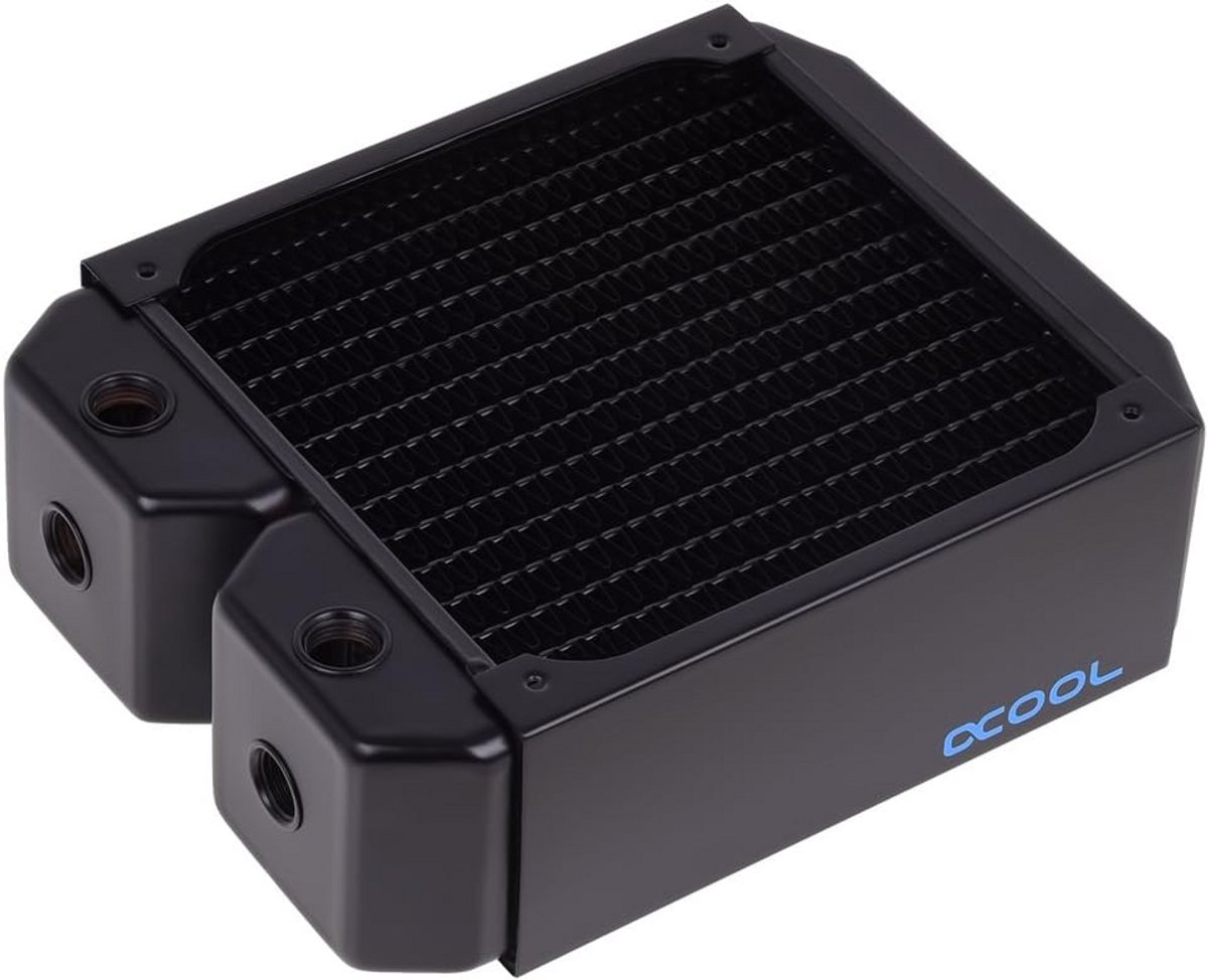 Universele Waterkoeling Radiator voor PC - 14 cm, Zwart/Koper