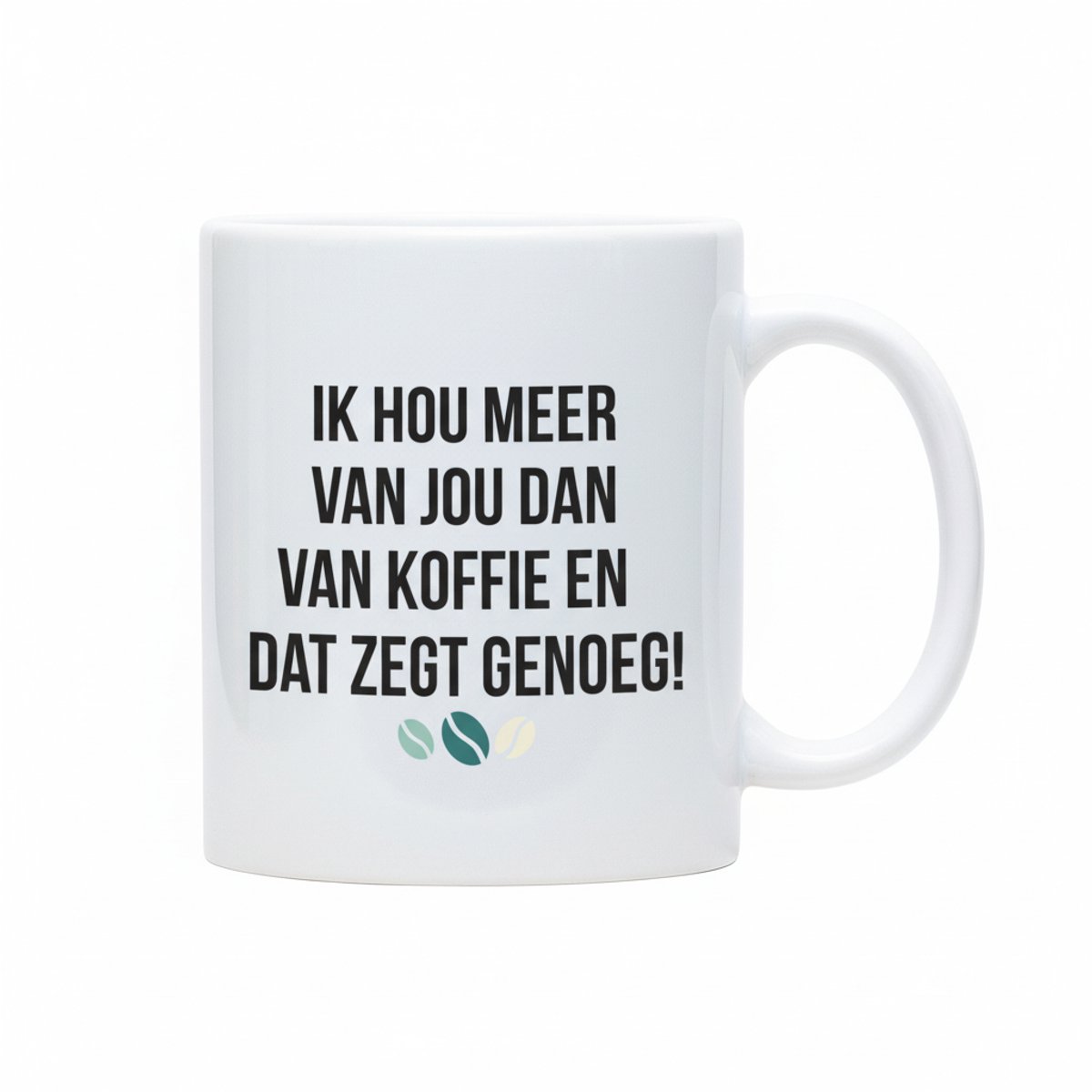 Ik Hou Meer Van Jou Dan Van Koffie – Romantische Quote Koffiemok 330 ml
