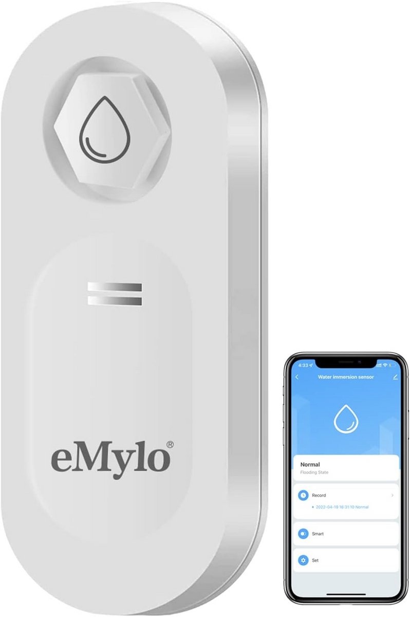 WiFi Waterlek Melder met Luid Alarm (120 dB) en Real-time App Notificatie