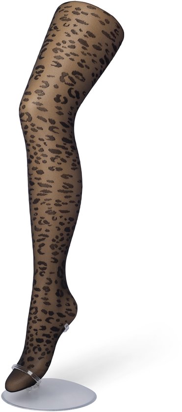 Bonnie Doon Collant Imprimé Panthère Femme 20 Deniers Zwart Taille L/XL - Collant Chique - Motif Léopard - Bord Large - Comfort - Imprimé Panthère - Imprimé Animaux - Collant Panther - Festif - Noir - BP201909.1