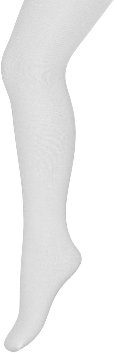 Bonnie Doon Dunne Katoenen Maillot Meisjes Wit maat 140/146 - Zomer Maillot/Panty - Fijne ribstructuur - Kinder Maillot Katoen - Luchtig - Chou Chou Tights - Fijne pasvorm - Gladde Naden - White - BD633801.103