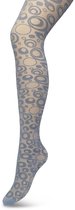 Collants Bonnie Doon 50 Deniers Grijs/ Blauw Femme Taille L/XL - Cercles et Pois - Imprimé - Cercles - Collants à pois - Coutures lisses - Confort de port maximal - Collants à cercles et pois - Collants Chique - Festif - Blue de Chine - BP221904.7