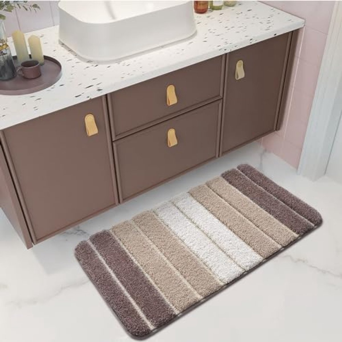 Zachte Badkamermat 50x80 cm - Antislip & Snel Absorberend