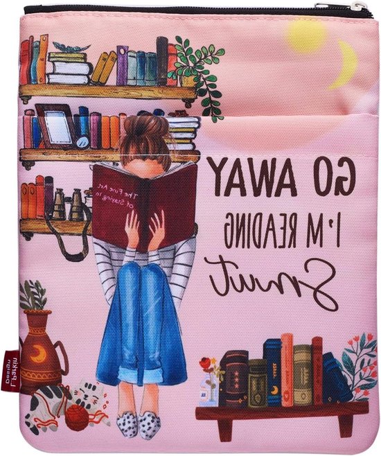 Foto: Virtubuy boek sleeve boekhoezen paperback 30 x 20 cm boekenliefhebbers beschermhoes rits donkerblauw boekaccessoires 