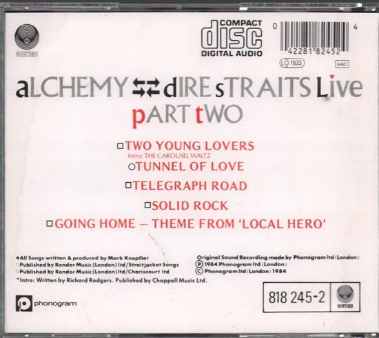 Dire Straits Live Concert Dvd - Live Part Two — afbeelding 2