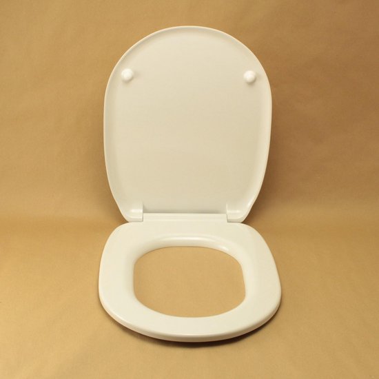 Wc-bril voor Globo Forty 3 thermo-onderbouw witte scharnieren roestvrij staal normaal of langzaam sluitend - scharnier/sluiting: normaal
