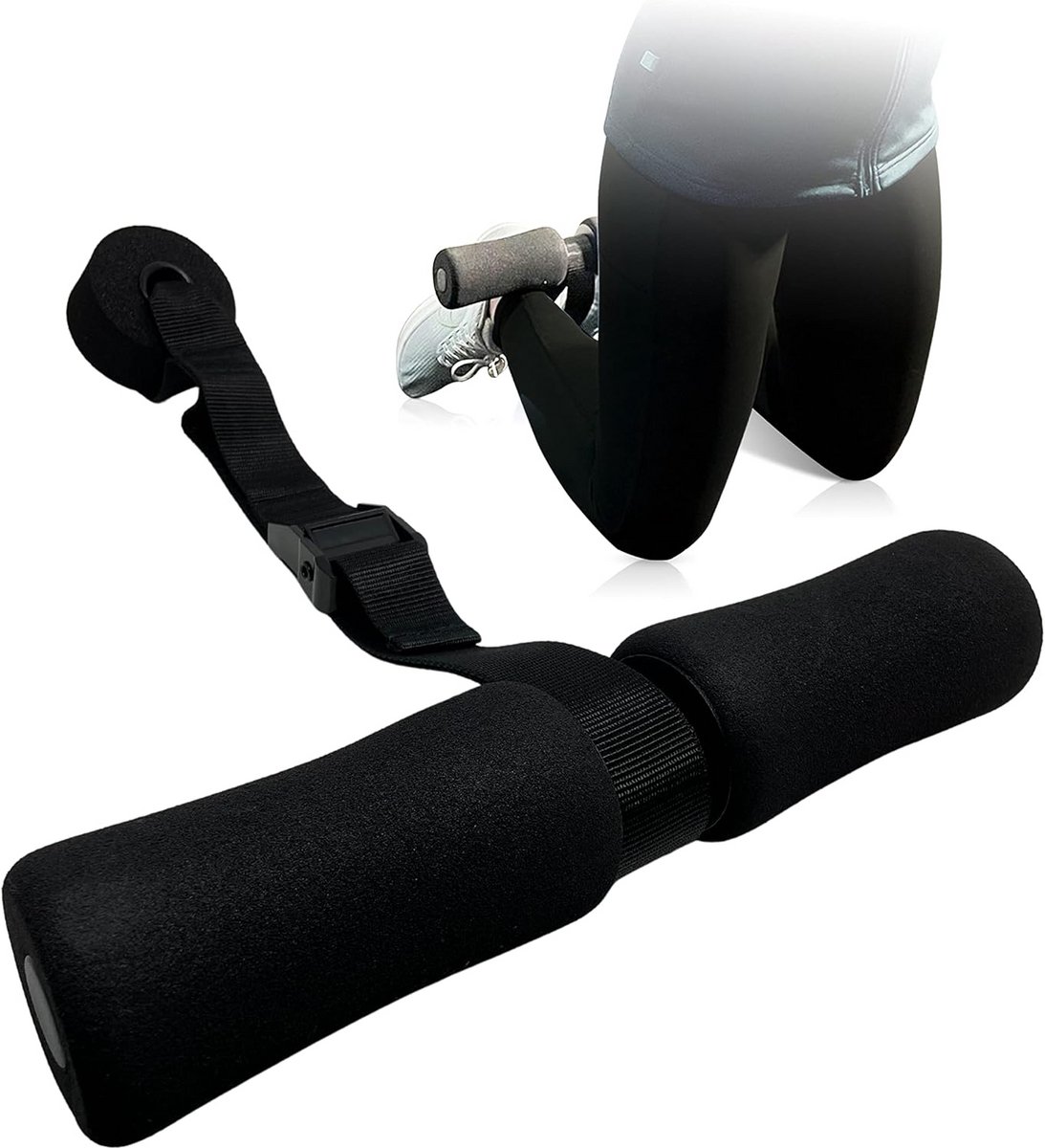 Hamstring Curl Strap Verstelbaar - Schuimmateriaal voor Nordic Curls, Sit-Ups, Spaanse Squats en Core Workouts