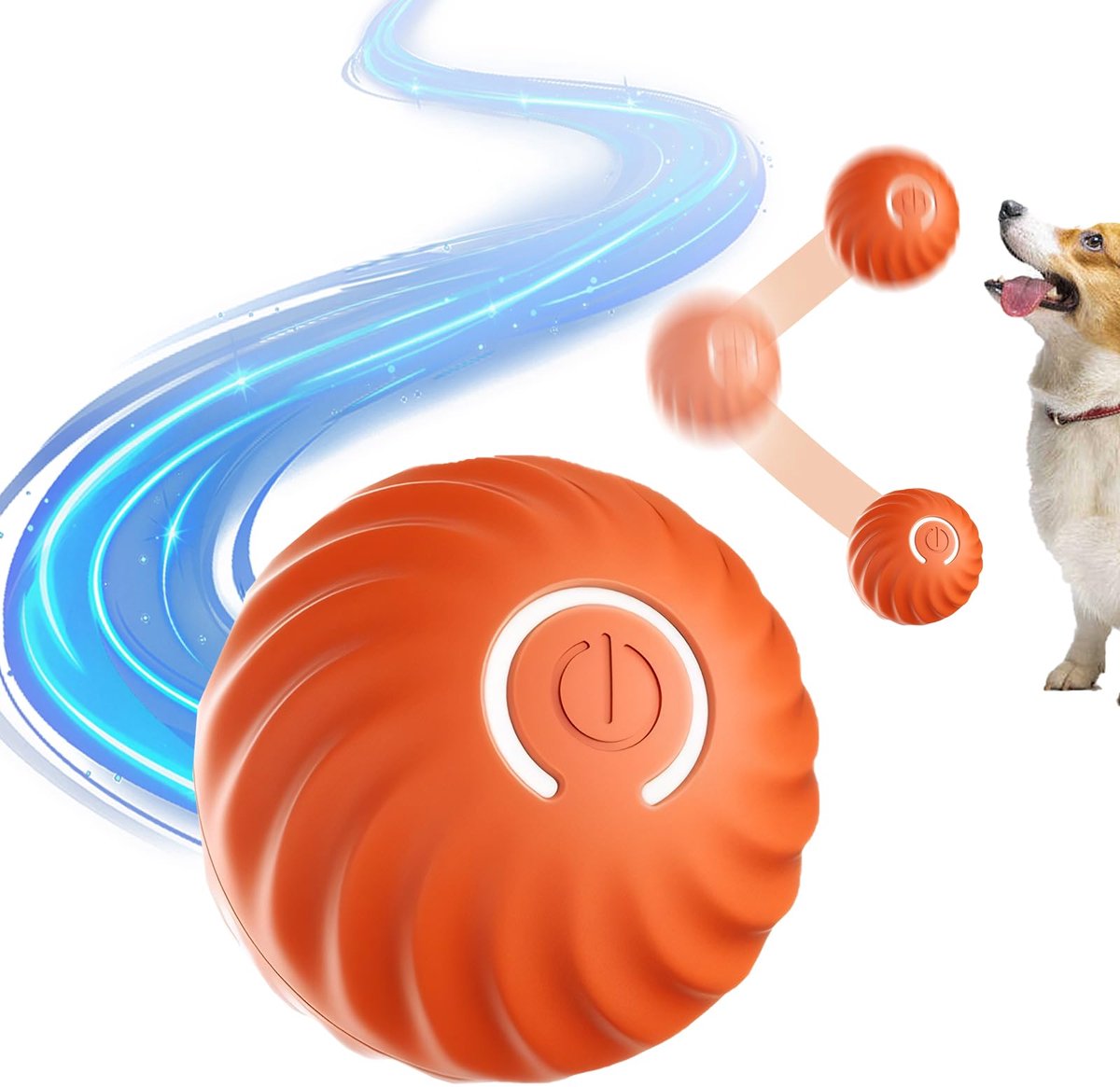 IMPERATORIS® Elektrisch Kattenbalspeelgoed – Interactief Kattenspeeltje / Automatisch Rollend Slim Speelgoed voor Katten – Oplaadbaar – Voor Interactief Spelen Binnenshuis – Geschikt voor Tapijt – 1 stuks
